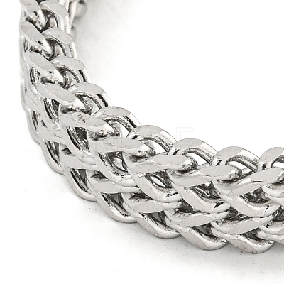 Tarnish Resistant 201 Stainless Steel Wheat Chain Bracelets with Magnetic Clasps for Women and Men BJEW-F473-07P-02-1