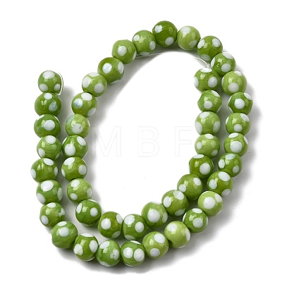 Handmade Lampwork Beads LAMP-D002-8mm-01B-1