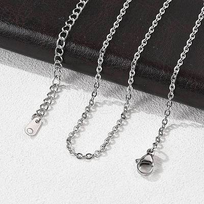 Non-Tarnish 304 Stainless Steel Necklaces NJEW-E080-13P-01-1