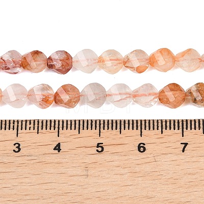 Natural Hematoid Quartz/Ferruginous Quartz Beads Strands G-P611-C32-01-1