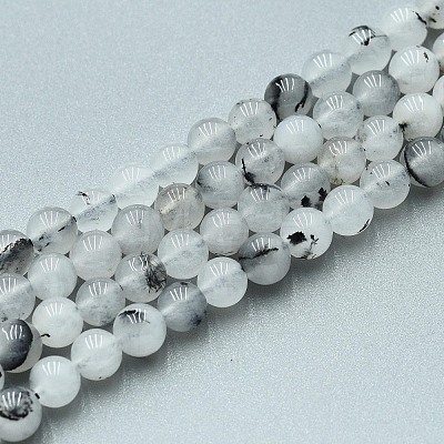 Natural Quartz Beads Strands G-N355-6mm-01-1