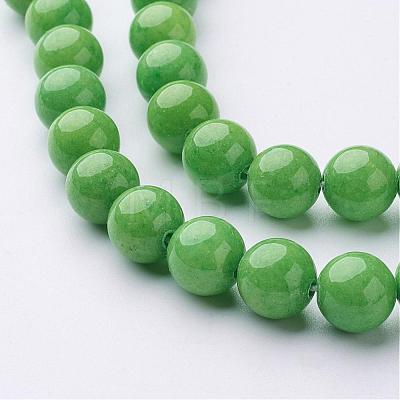 Natural Mashan Jade Round Beads Strands G-D263-10mm-XS17-1