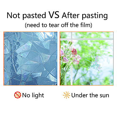 Gorgecraft Waterproof PVC Colored Laser Stained Window Film Adhesive Stickers DIY-WH0256-052-1