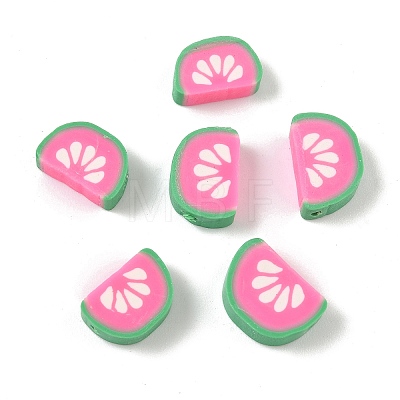 Fruit & Vegetable Theme Handmade Polymer Clay Beads CLAY-F006-02O-1