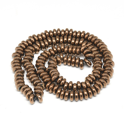Electroplate Non-magnetic Synthetic Hematite Beads Strands G-T061-42E-1