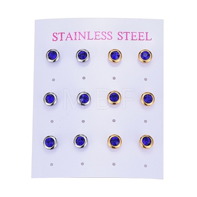 304 Stainless Steel Stud Earrings EJEW-L251-B04-1