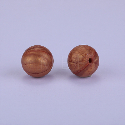 Round Silicone Focal Beads SI-JX0046A-39-1