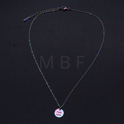 201 Stainless Steel Pendants Necklaces NJEW-S105-JN627-11-1