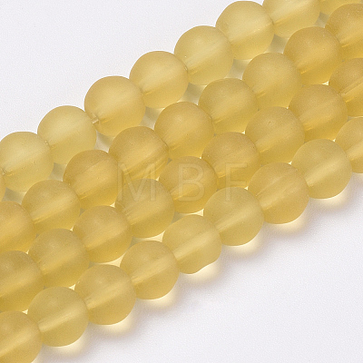 Transparent Glass Beads Strands X-GLAA-Q064-11-8mm-1