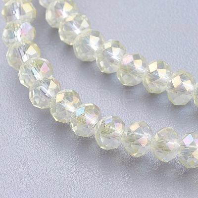 Electroplate Glass Beads Strands EGLA-D020-3x2mm-70-1