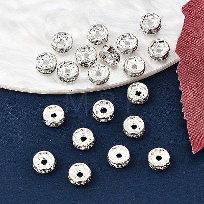 Brass Rhinestone Spacer Beads X-RB-A014-Z5mm-01S-1
