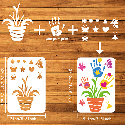 Plastic Drawing Painting Stencils Templates DIY-WH0396-488-1