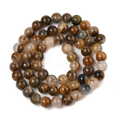 Natural Yellow Tiger Eye Beads Strands G-H238-6mm-1