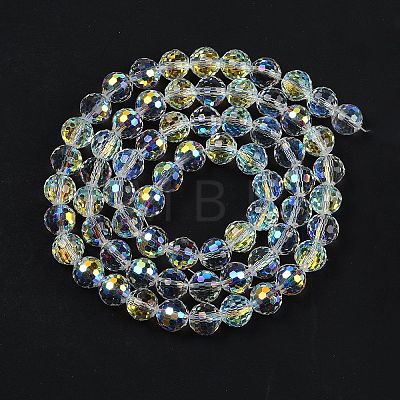 Transparent Electroplate Glass Beads Strands EGLA-N002-31-H01-1