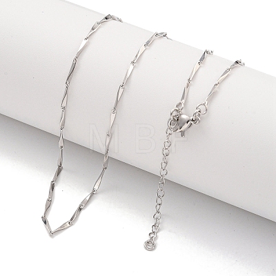 Triangle Brass Link Chain Necklaces for Women NJEW-G084-07P-1