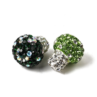 Handmade Polymer Clay Rhinestone Beads CLAY-Z005-01A-1