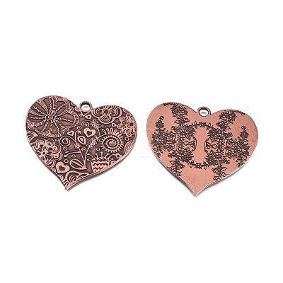 Tibetan Style Alloy Heart Big Pendants PALLOY-J564-14R-AAA-NF-1