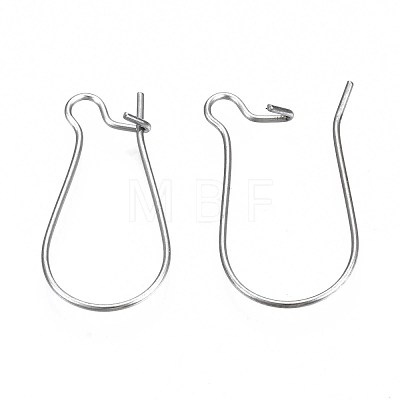 304 Stainless Steel Hoop Earring Findings STAS-S117-008D-01-1