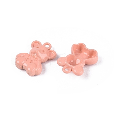 Spray Painted Alloy Pendants PALLOY-Q466-03B-1