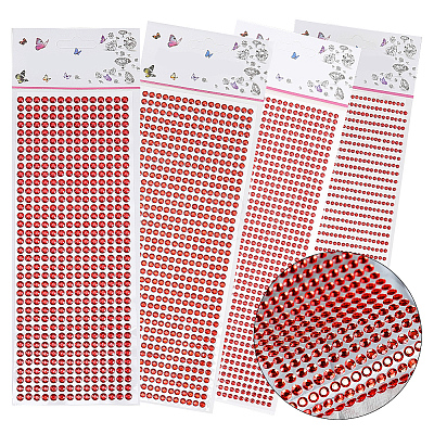 4 Sheets 4 Styles Acrylic Self Adhesive Stickers DIY-GF0014-71C-1