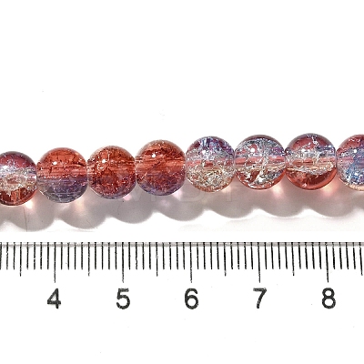 Crackle Glass Beads Strands CCG-C002-8mm-11-1