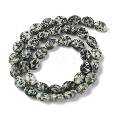 Natural Green Spot Jasper Beads Strands G-M420-D13-01-1