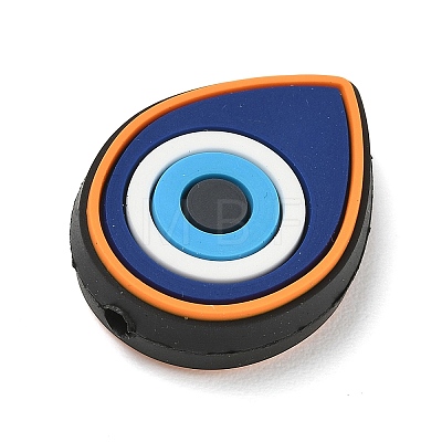 Evil Eye Theme Silicone Beads SL-CBACE28-03D-1