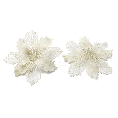 Plastic Glitter Artificial Flower HJEW-R124-04-1