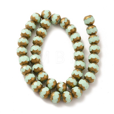 Opaque Solid Color Glass Beads Strands GLAA-G098-02A-1