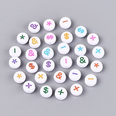 Opaque Acrylic Beads SACR-Q001-10D-1