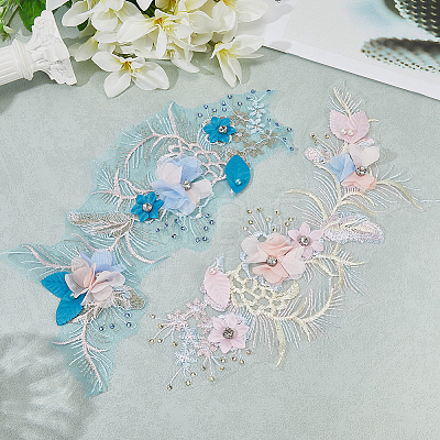 Polyester Embroidery Lace Sewing Ornaments DIY-WH2031-077B-01-1