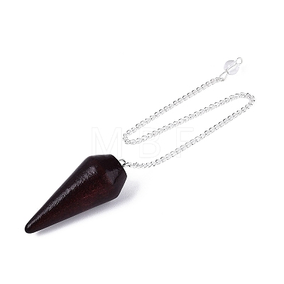 Walnut Wood Cone Pointed Dowsing Pendulums AJEW-Q005-02-1