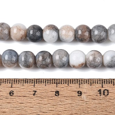 Opaque Ombre Effect Dyed Glass Beads Strands GLAA-Q106-04A-03-1