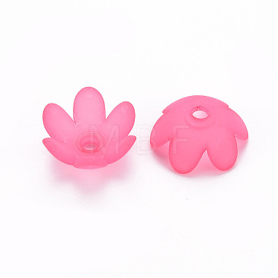 Frosted Acrylic Bead Caps X-MACR-S371-07A-1