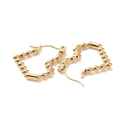 Ion Plating(IP) 304 Stainless Steel Hoop Earrings for Women EJEW-F287-06G-1