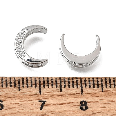 Brass Micro Pave Clear Cubic Zirconia Beads LS-CU-CBAC809-01P-1