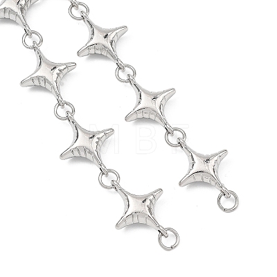 Star Alloy Link Chain Bracelet Making AJEW-JB01628-1