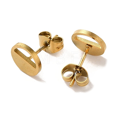 PVD Vacuum Plating 304 Stainless Steel Stud Earrings EJEW-Z040-30G-1