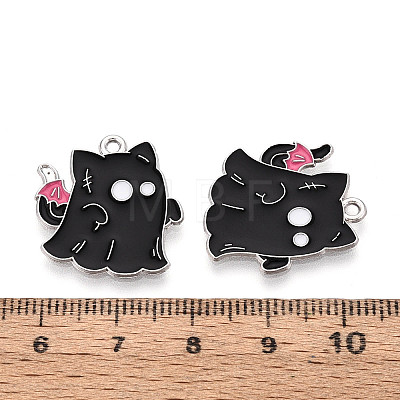 Halloween Theme Alloy and Enamel Pendants ENAM-T021-31B-02P-1