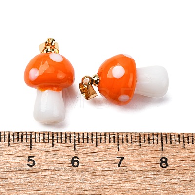 Handmade Lampwork Pendants LAMP-S069-08G-01-1