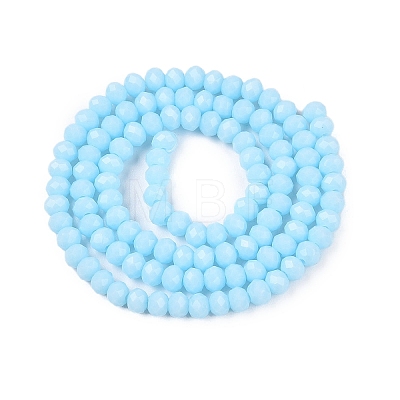 Opaque Solid Color Imitation Jade Glass Beads Strands EGLA-A044-P3mm-D06-1