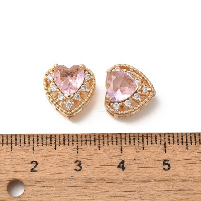 Rack Plating Brass Micro Pave Cubic Zirconia Beads KK-S399-08G-D-1