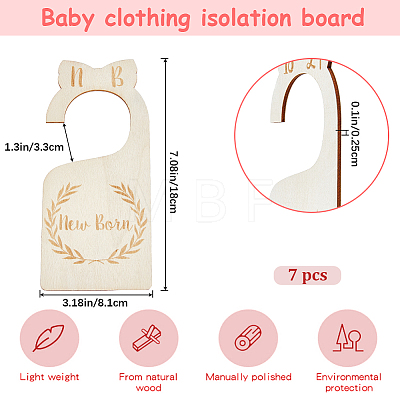 CRASPIRE 1 Set Wooden Baby Closet Divider WOOD-CP0001-08-1