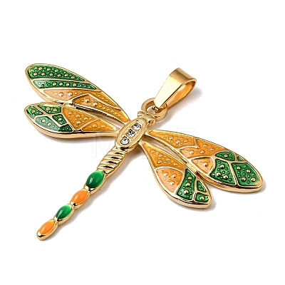 304 Stainless Steel Enamel Big Pendants SA-CBAFCBF-01G-1