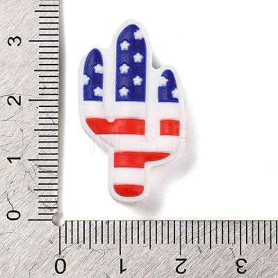 Independence Day Silicone Focal Beads SIL-R147-01B-1