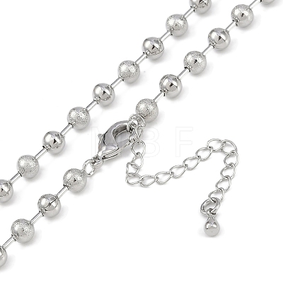 Rack Plating Brass Ball Chain Necklaces for Women NJEW-K382-12B-P-1