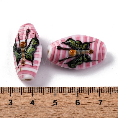 Oval Handmade Lampwork Beads  LAMP-G137-D07-1