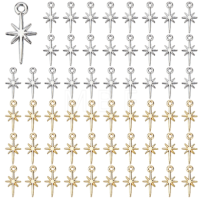 60Pcs 2 Colors Alloy Pendants FIND-DC0008-48-1