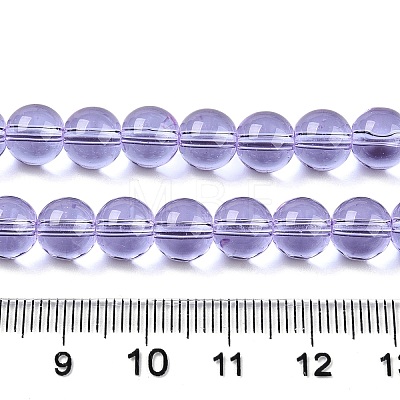 Transparent Glass Beads Strands GLAA-T032-T8mm-01-1