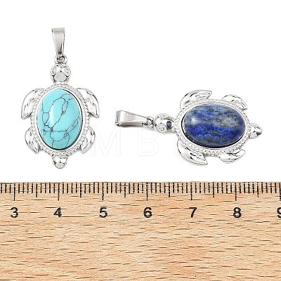 Natural & Synthetic Mixed Stone Pendants PALLOY-JF05695-02-1